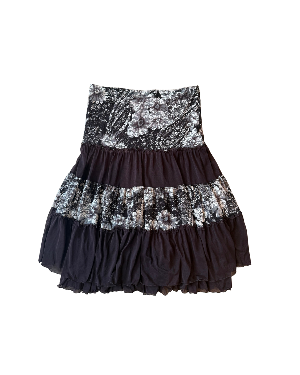 Brown Ruffle Skirt - Medium