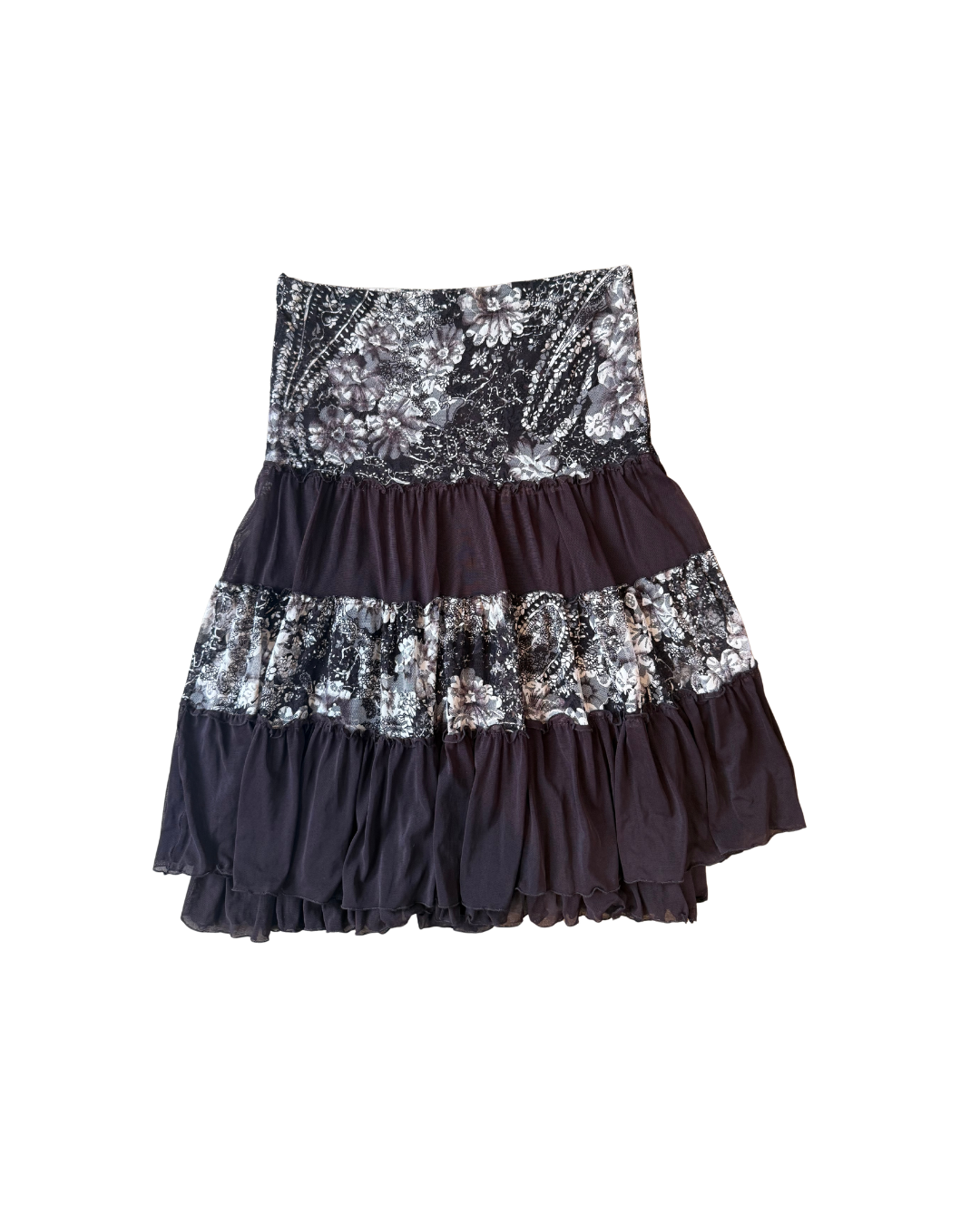 Brown Ruffle Skirt - Medium