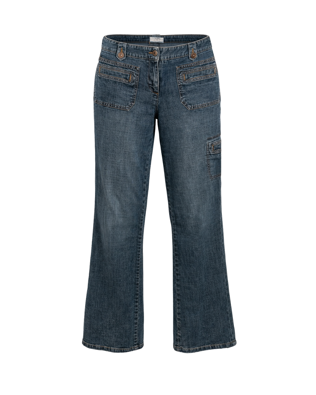 Button Detail Jeans - Size 6P
