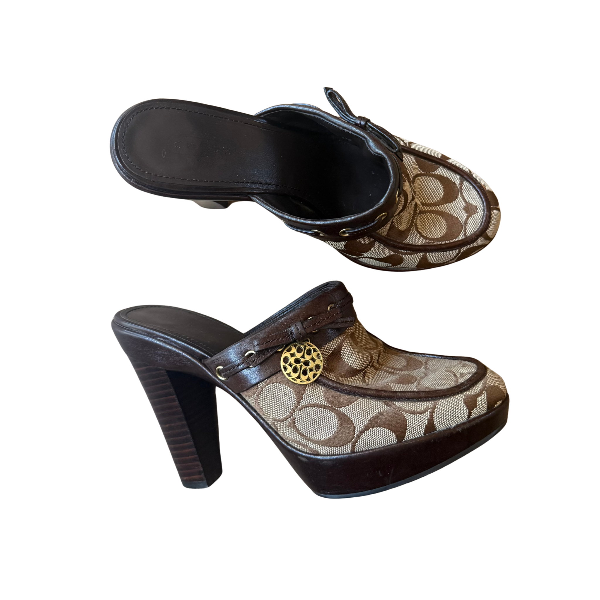 Coach Brown Mules - 8.5