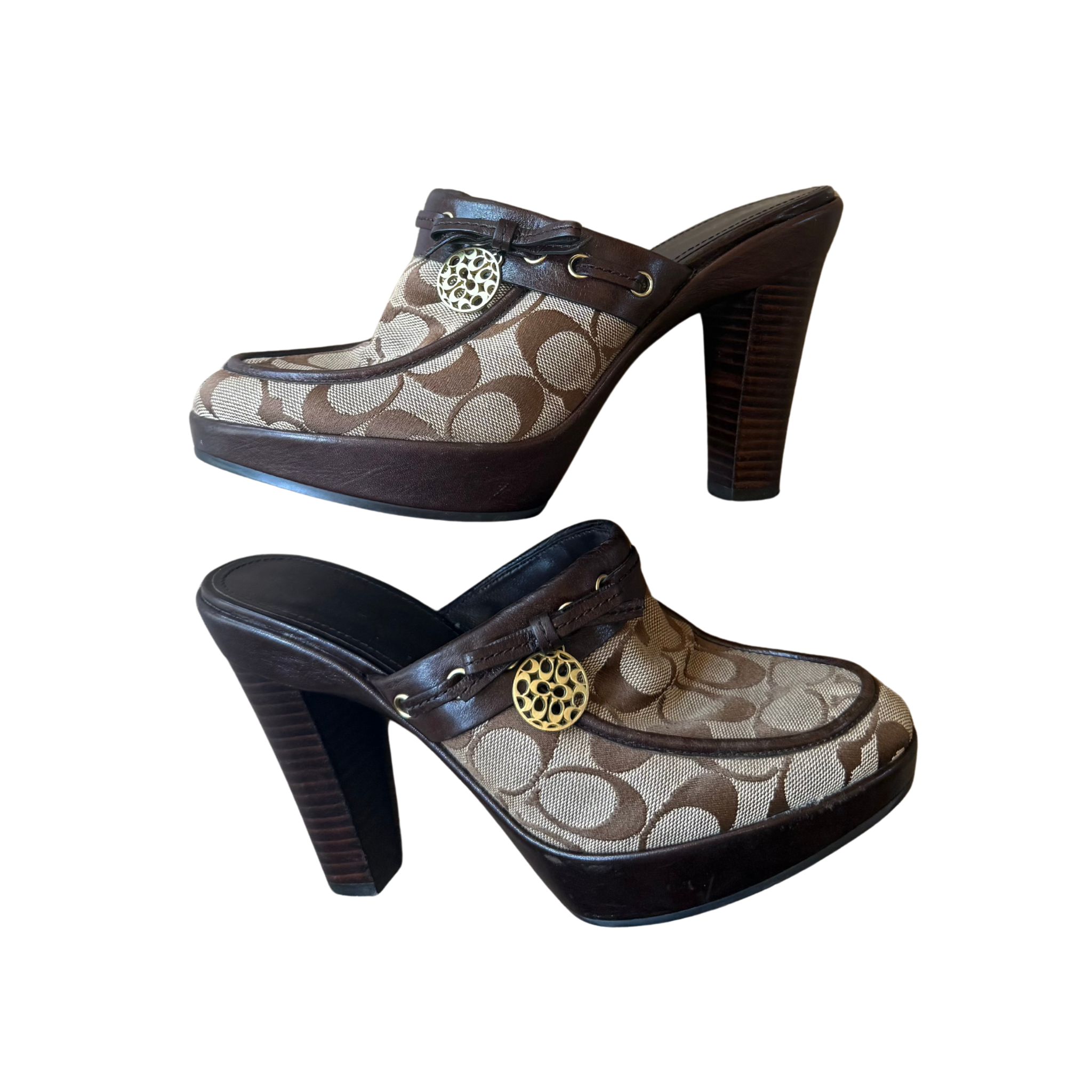 Coach Brown Mules - 8.5