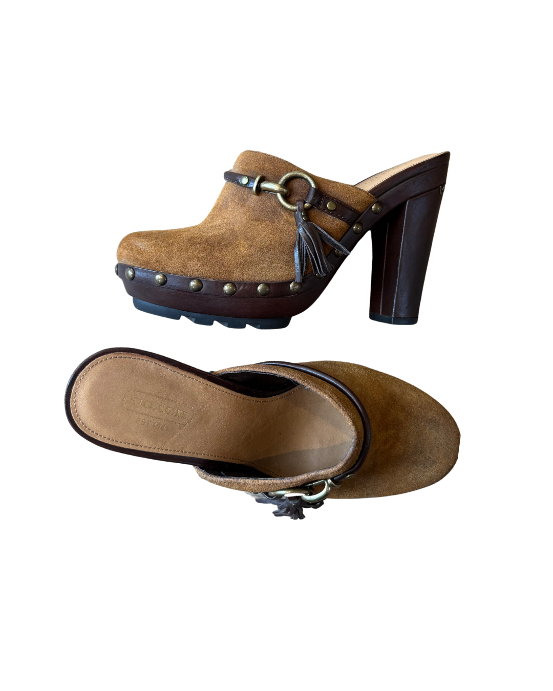 Coach Suede Mules - Size 8