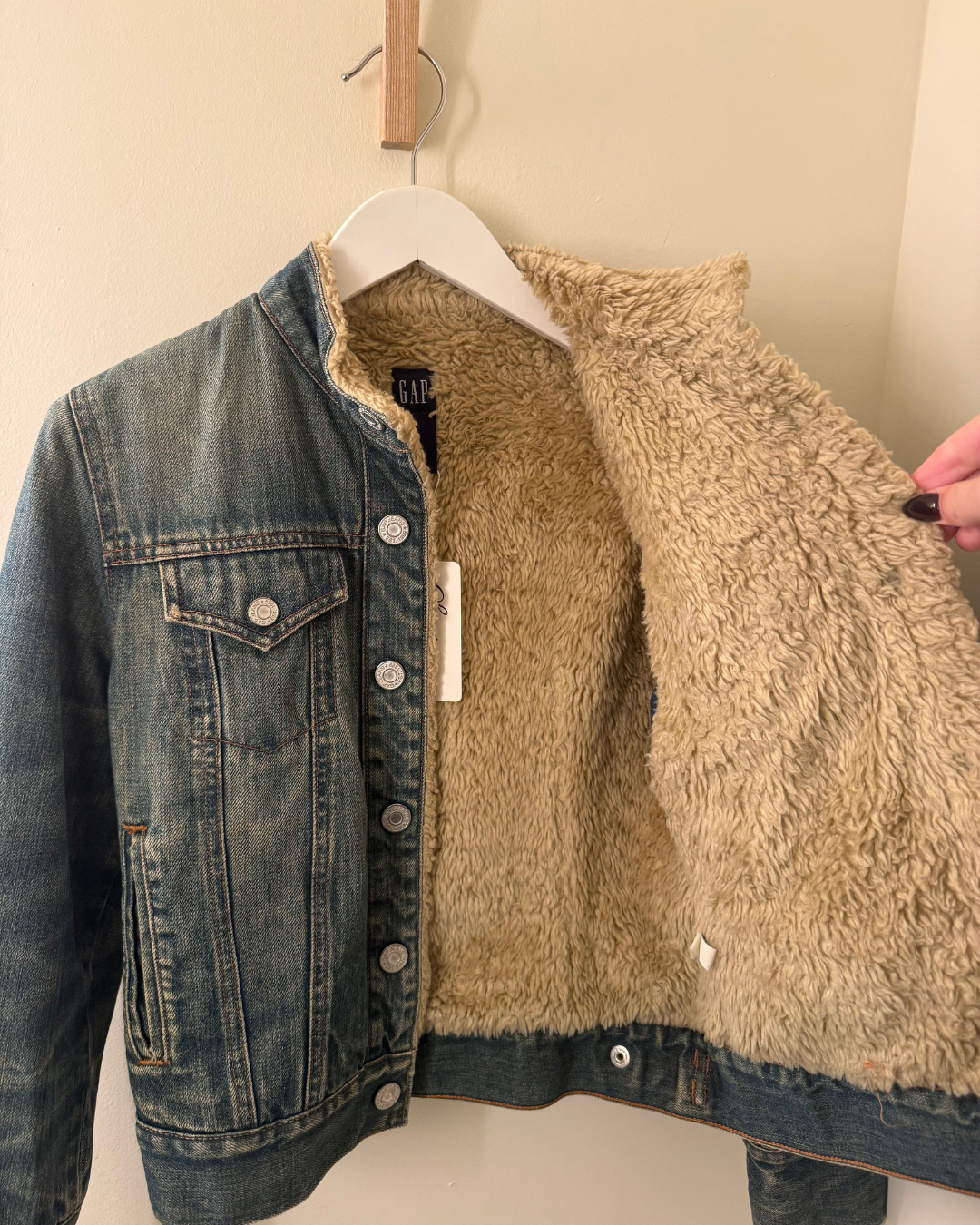 Gap Fur Lined Jean Jacket - XS