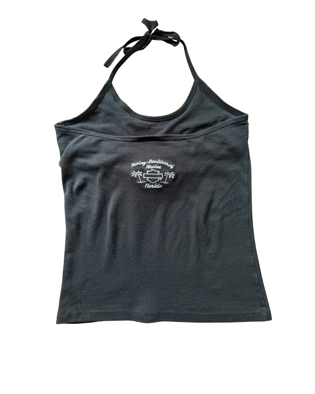 Harley Black Lace Halter Tank - Large