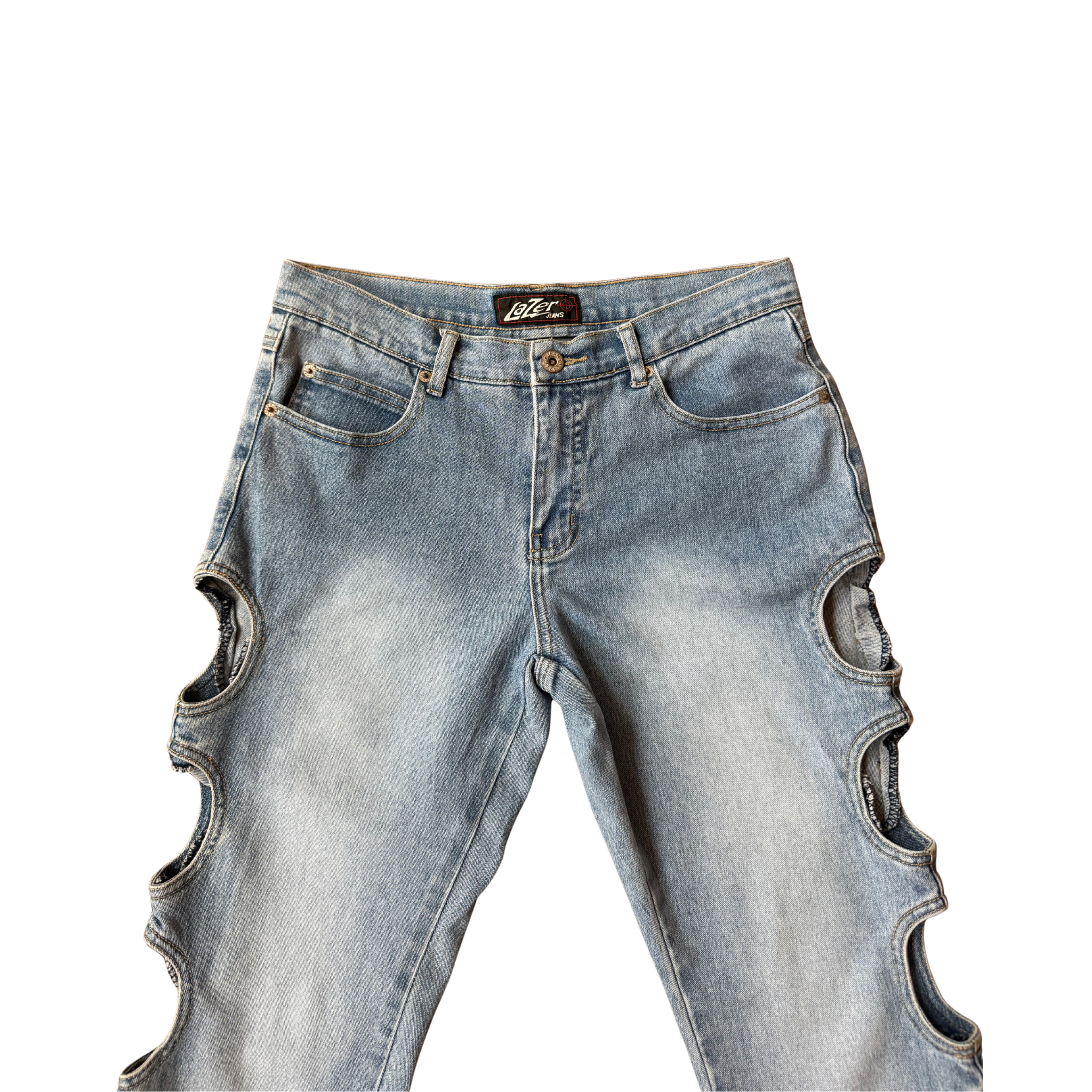 Lazer Cut Out Jeans - Size 8