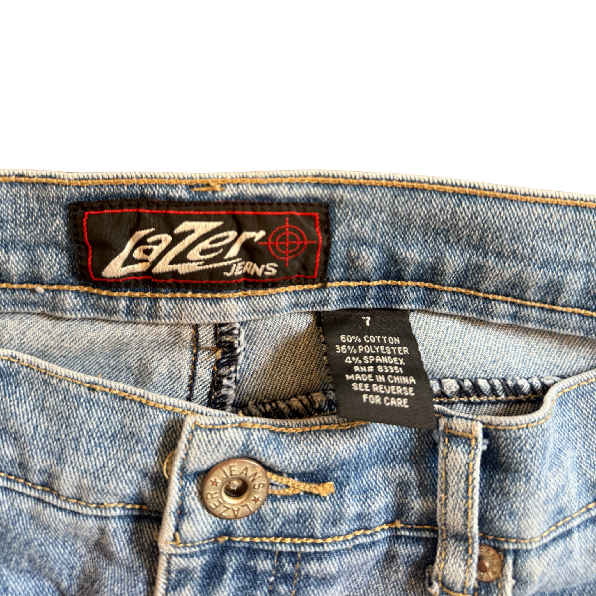 Lazer Cut Out Jeans - Size 8