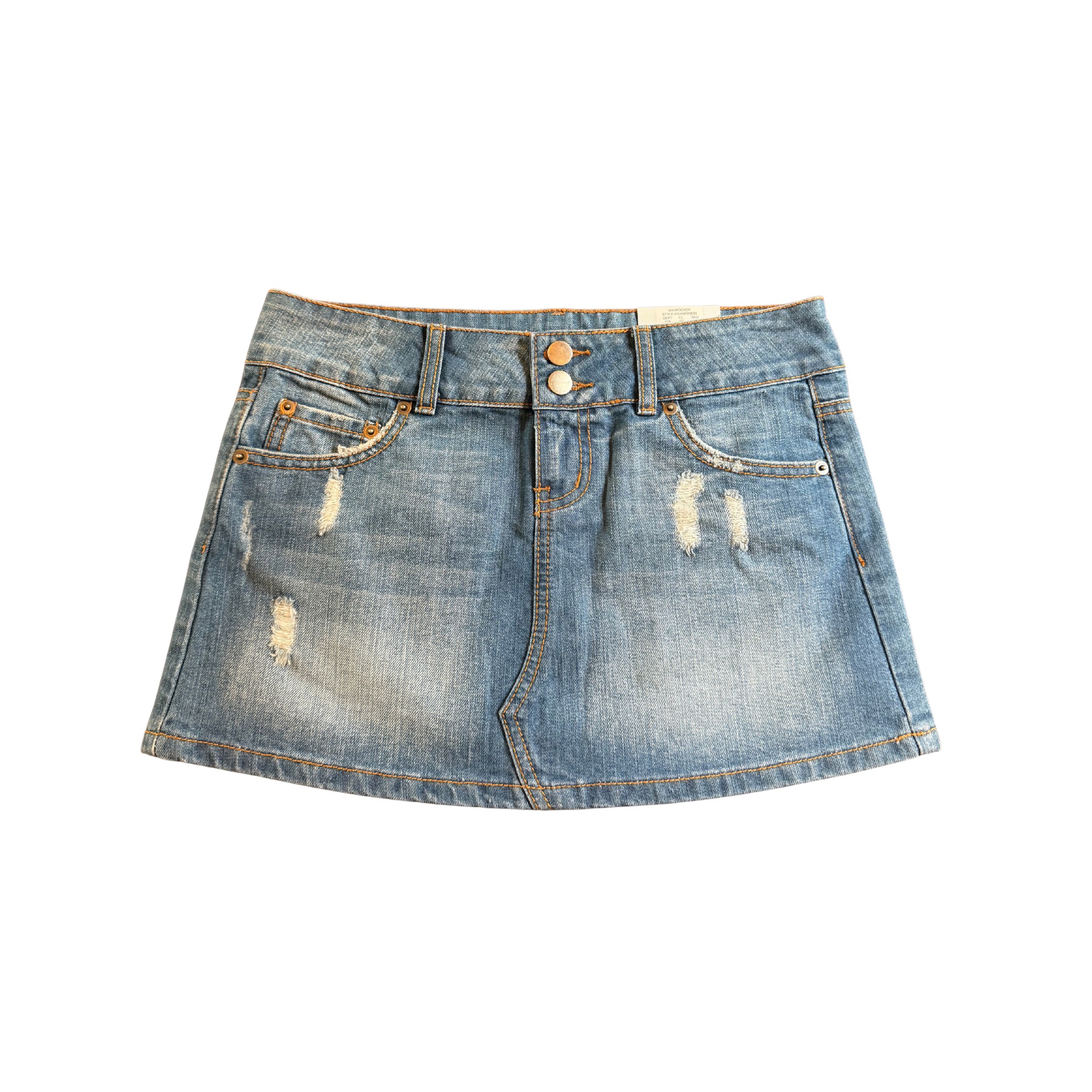 Low Rise Mini Jean Skirt - 2/4