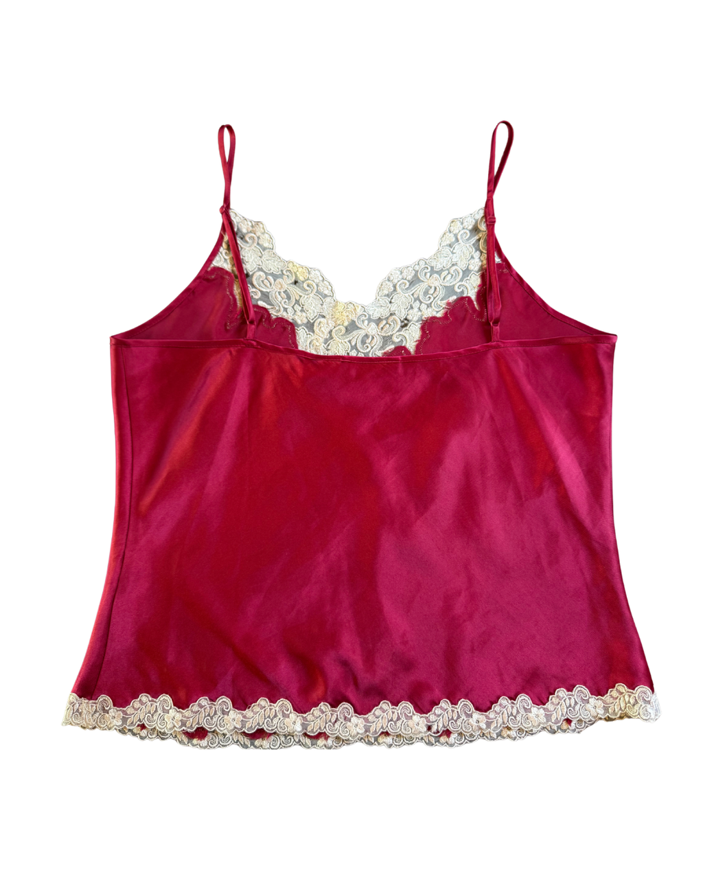 Pink Lace Trim Tank - Medium
