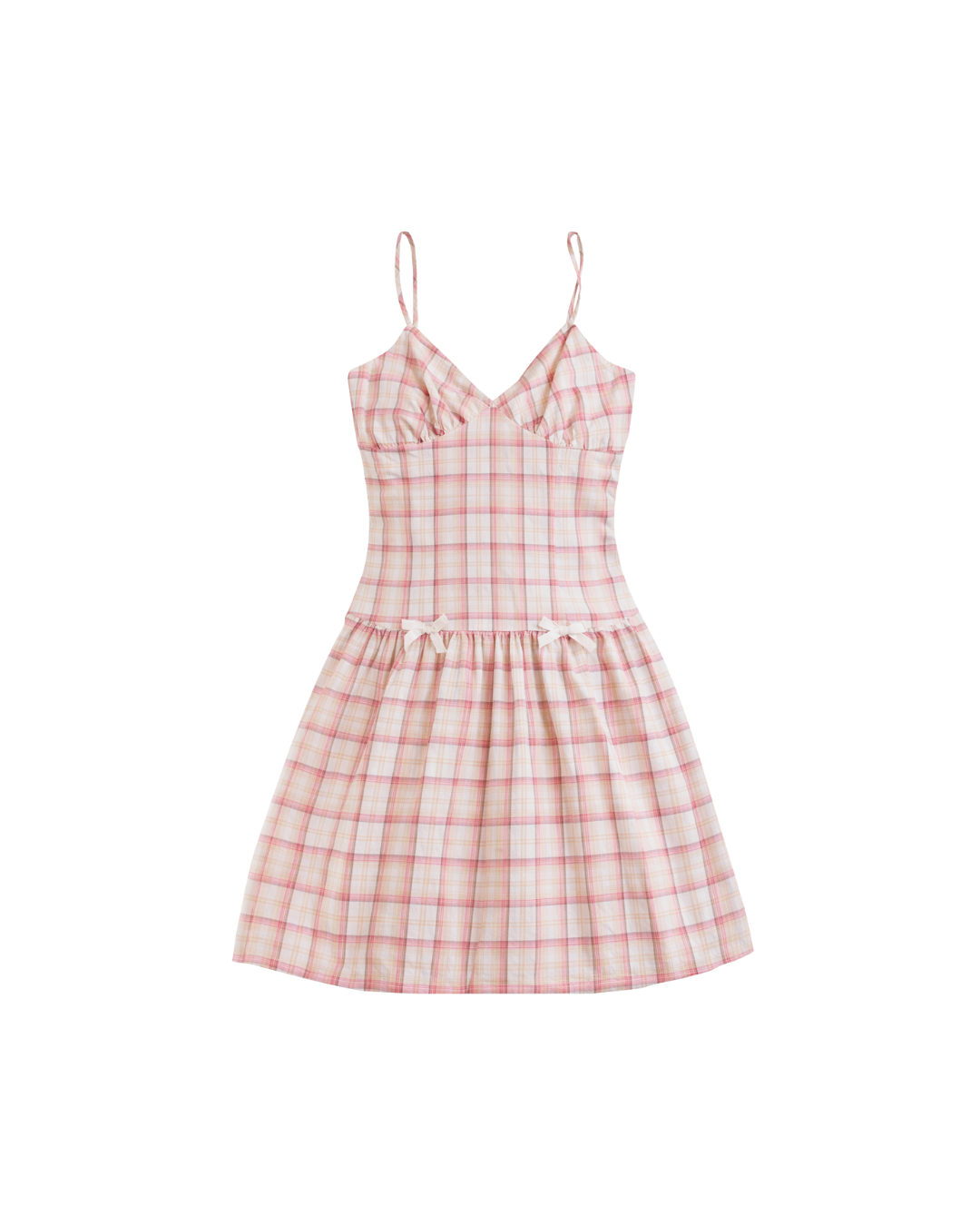 Plaid Bow Detail Dress - Small