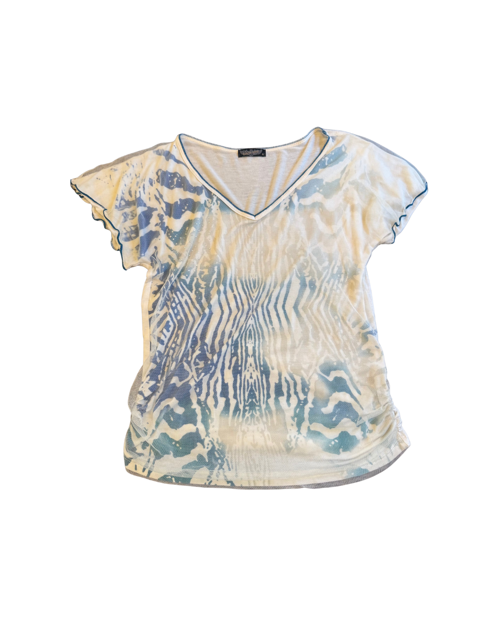 Double Layer Mesh Zebra Top - Medium