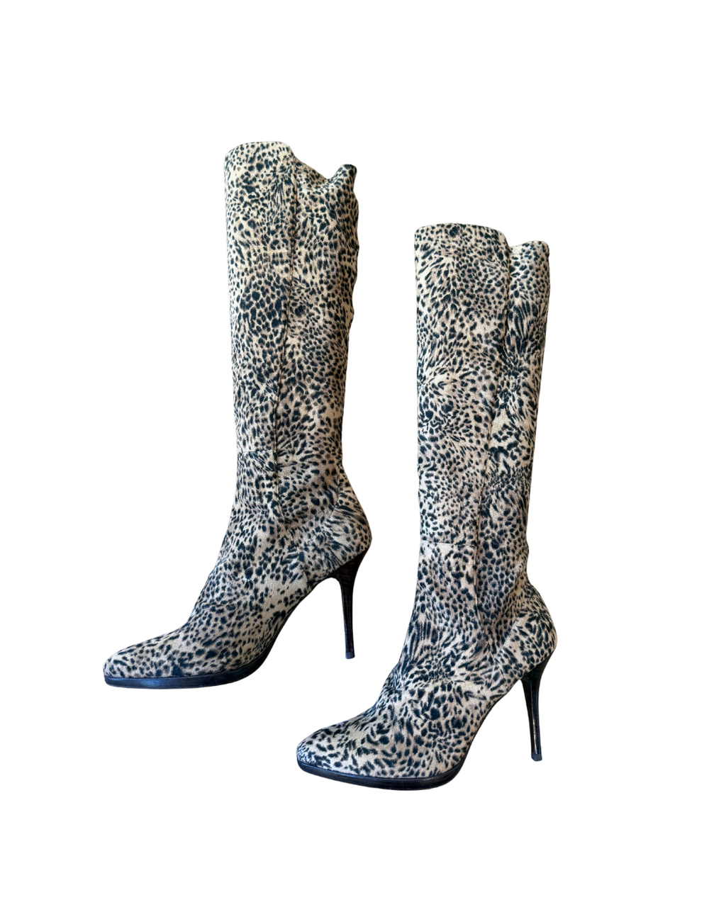 Stuart Weitzman Leopard Print Boots - Size 9.5