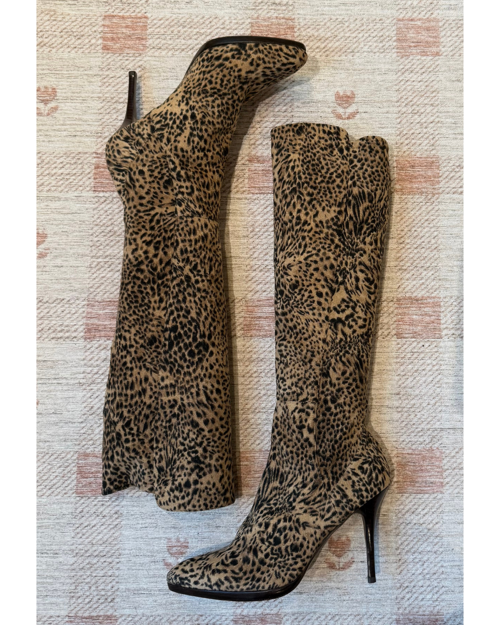 Stuart Weitzman Leopard Print Boots - Size 9.5