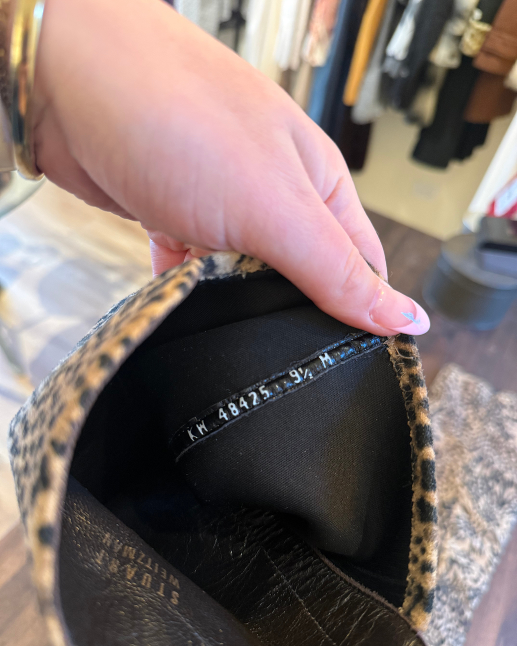 Stuart Weitzman Leopard Print Boots - Size 9.5