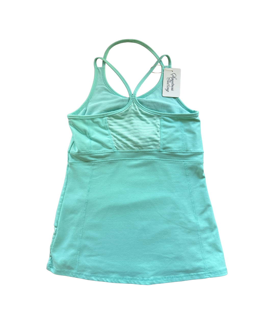 Teal Double Strap Longline Tank - Medium