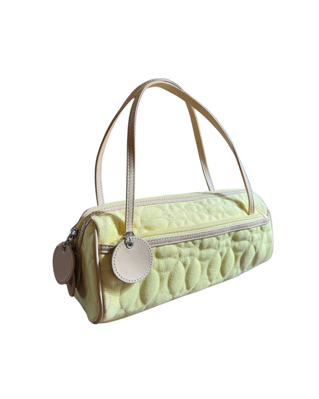 Quilted Yellow Shoulder Bag