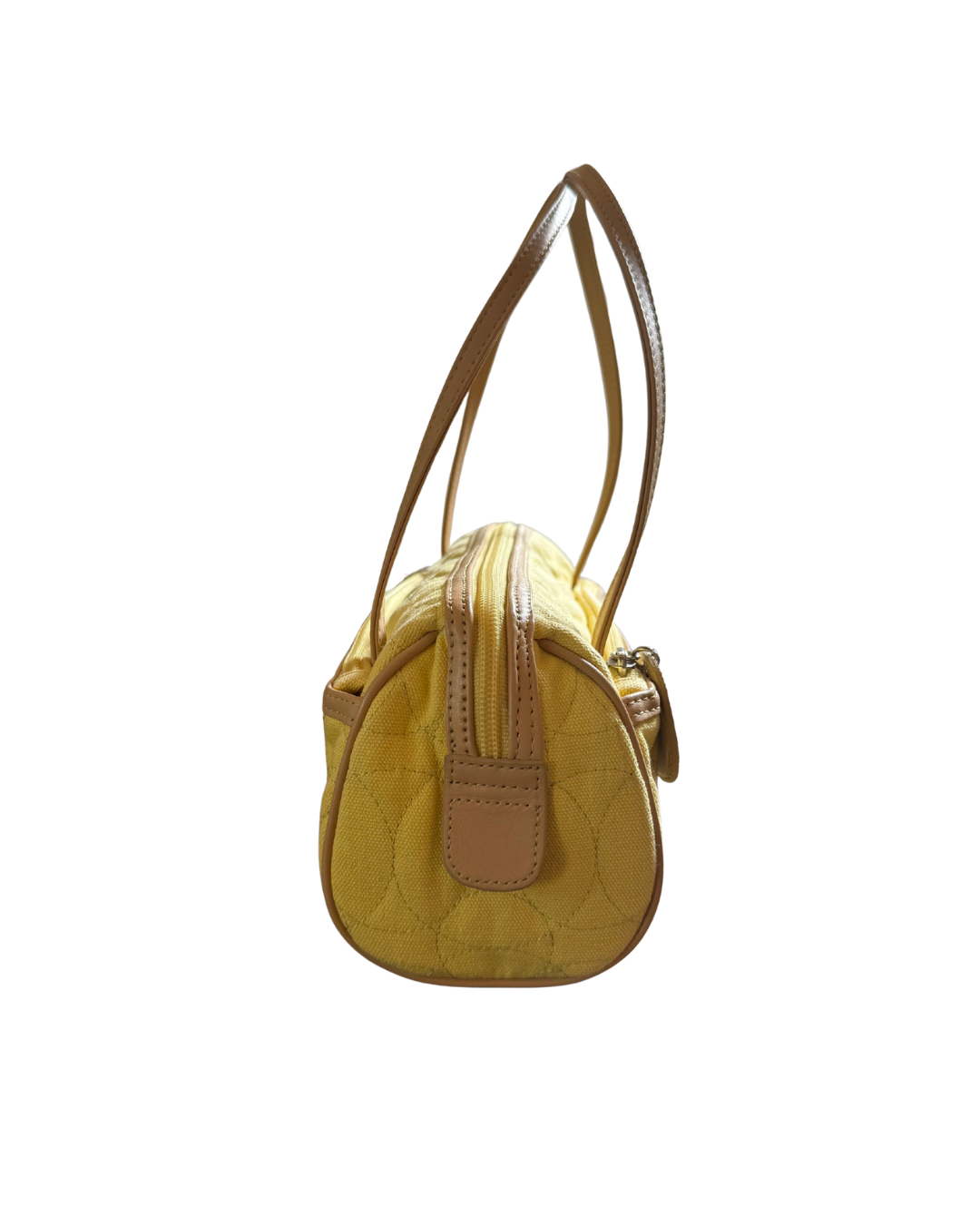 Quilted Yellow Shoulder Bag